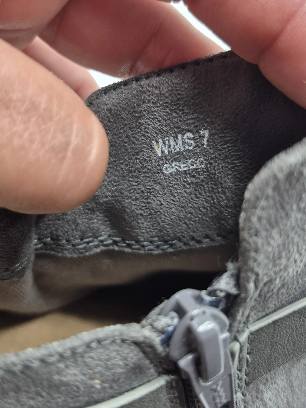 Report Gray Suede Ankle Booties with Buckle Strap